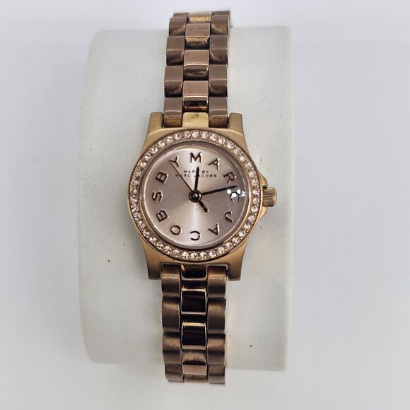 Marc Jacobs Women's Watch 20MM Gold Dial Gold Bracelet Band 5.75" New Battery - Picture 1 of 12